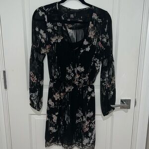 White House, Black market Rose and ivory floral dress
